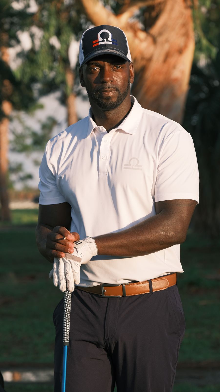 Golfer portrait on the course